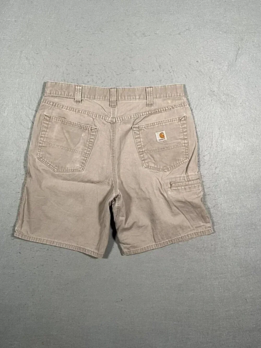 Carhartt Beige Distressed Shorts Workwear Casual W34 I8